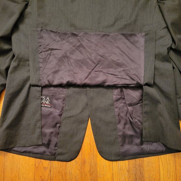 Jos A Bank Wool Blazer Jacket 50L Egypt Business Twee Academia Preppy Charcoal G - Picture 7 of 9